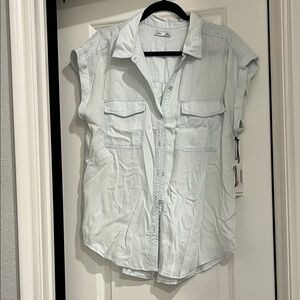 Dex Sky Blue Sleeveless Top